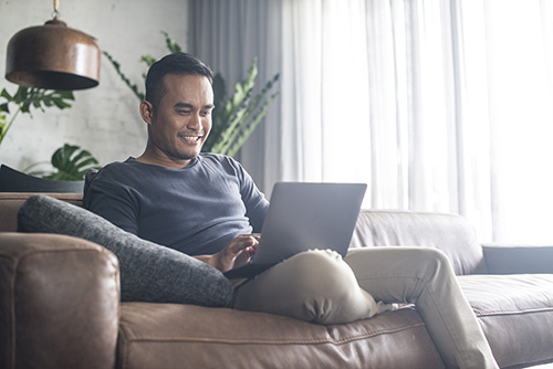 Man with laptop